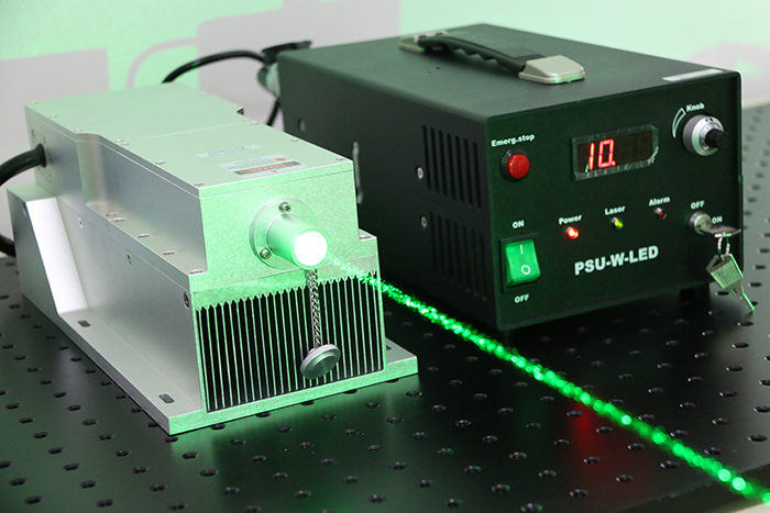Low Noise 532nm 10W DPSS Laser RMS Noise 1.0% Linewidth 0.1nm